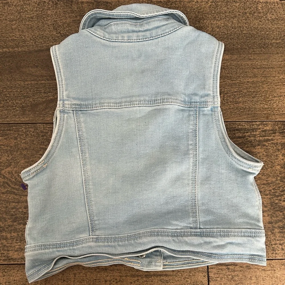 Cat & Jack Light Blue Denim Vest for Kids XS 4/5‎